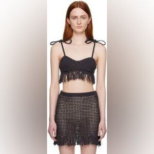 The Garment Black Fringe Skirt Set